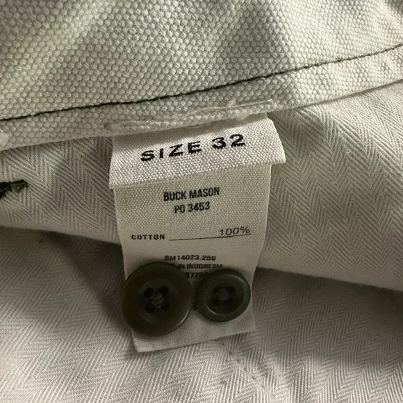 Buck Mason Officer Pant in sage green Slub Twill - Picture 5 of 8